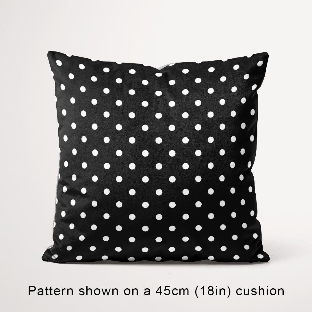 Polka Dot 0.5in White and Black Fabric