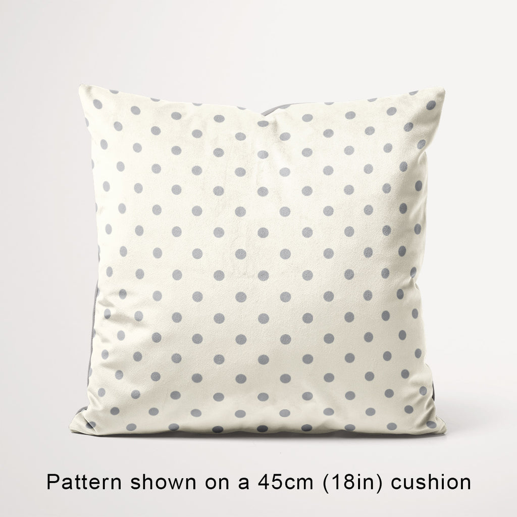 Polka Dot Light Grey and Cream fabric, 45cm view