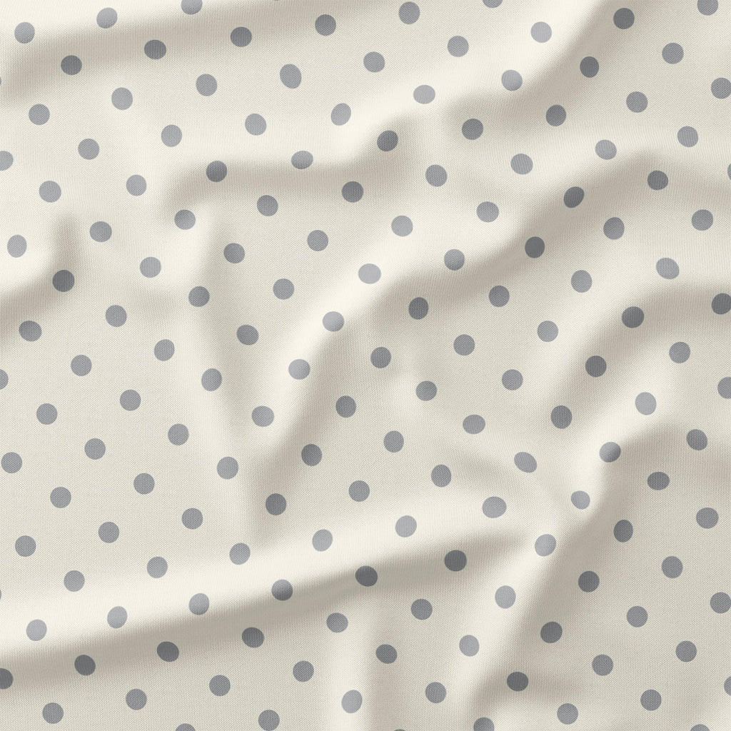 Polka Dot Light Grey and Cream fabric