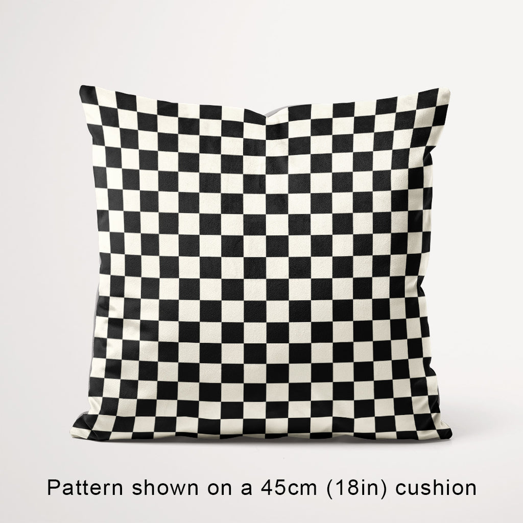 Check 1in Black and Cream Fabric