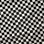 Check 1in Black and Cream Fabric