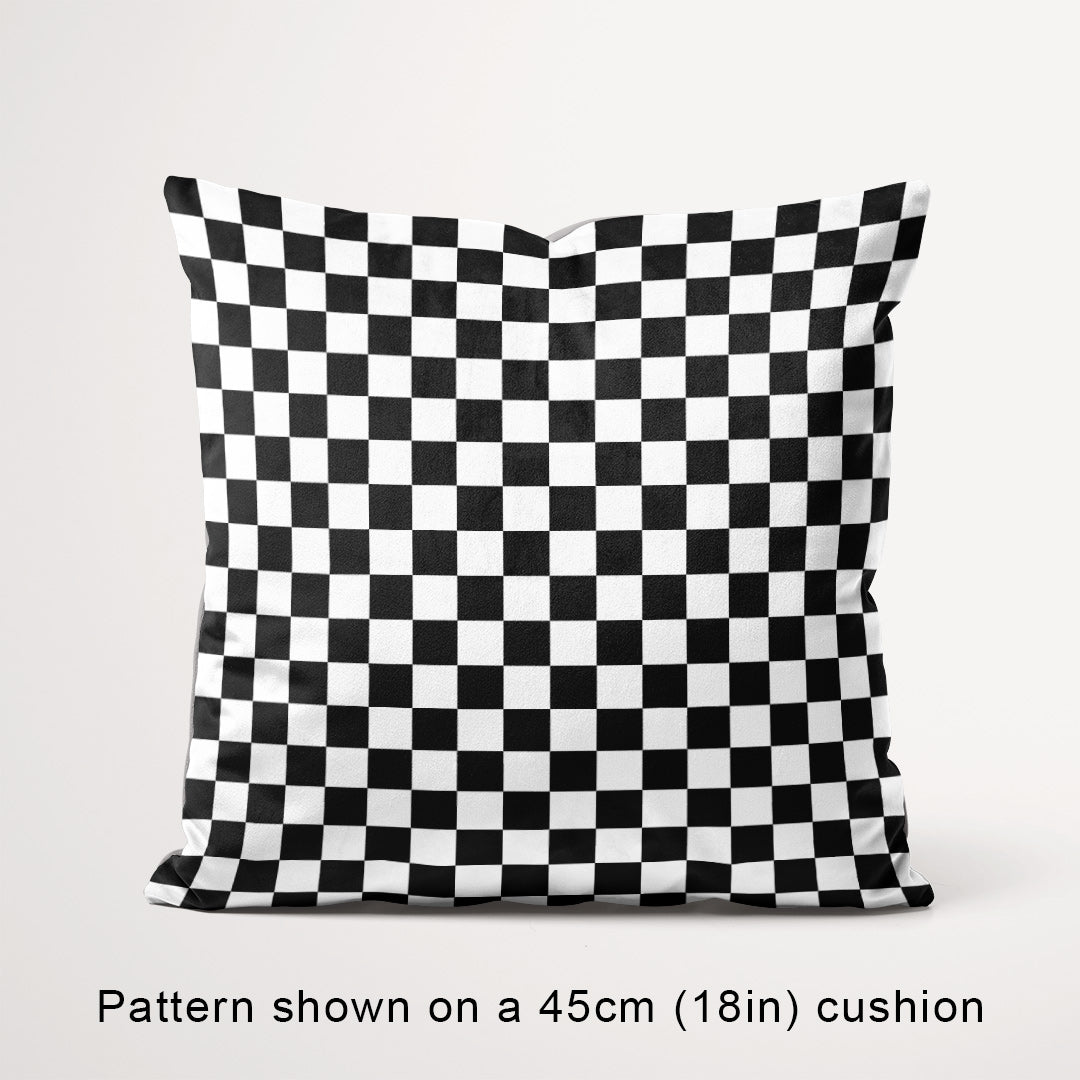 Check Black and White fabric, 45cm view