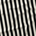 Stripe 1in Black and Cream Fabric