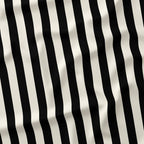 Stripe 1in Black and Cream Fabric