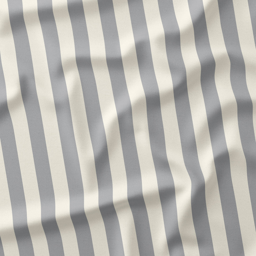 Stripe Light Grey and Cream fabric