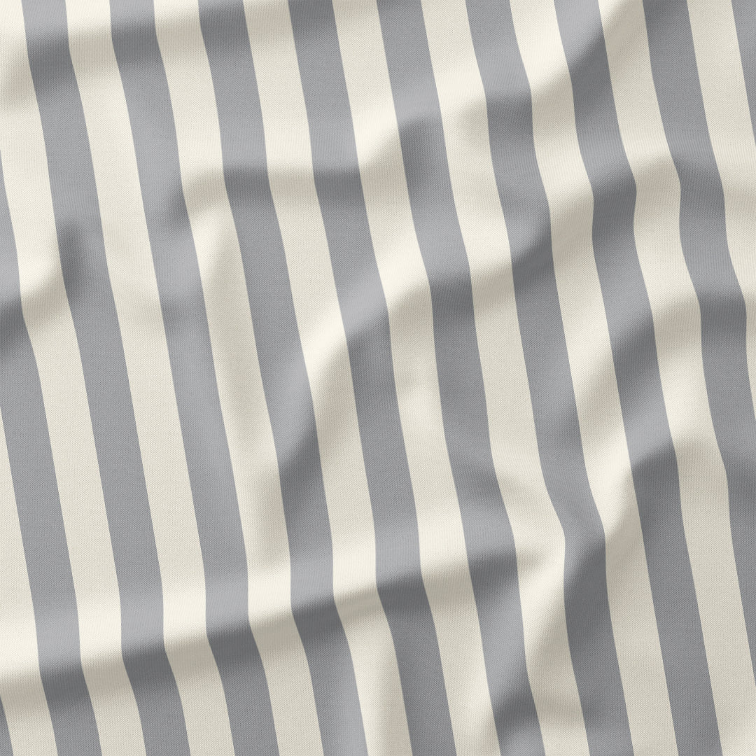 Stripe Light Grey and Cream fabric