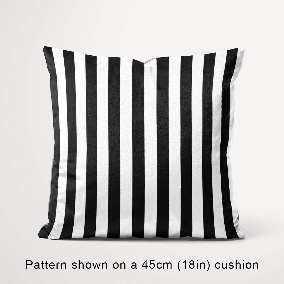 Stripe Black and White fabric, 45cm view