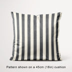 Stripe Dark Grey and Cream fabric, 45cm view