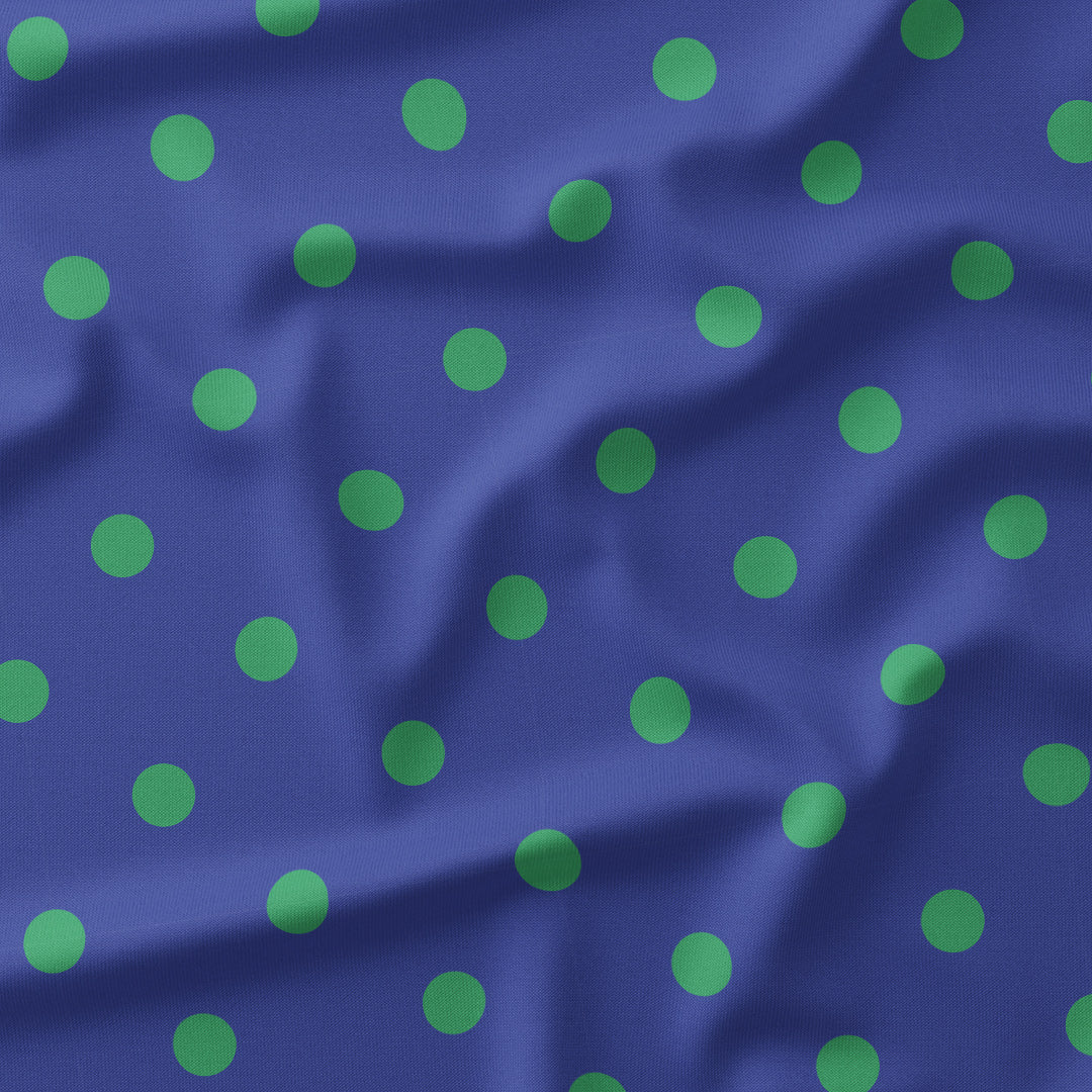 Polka Dot Green and Blue fabric