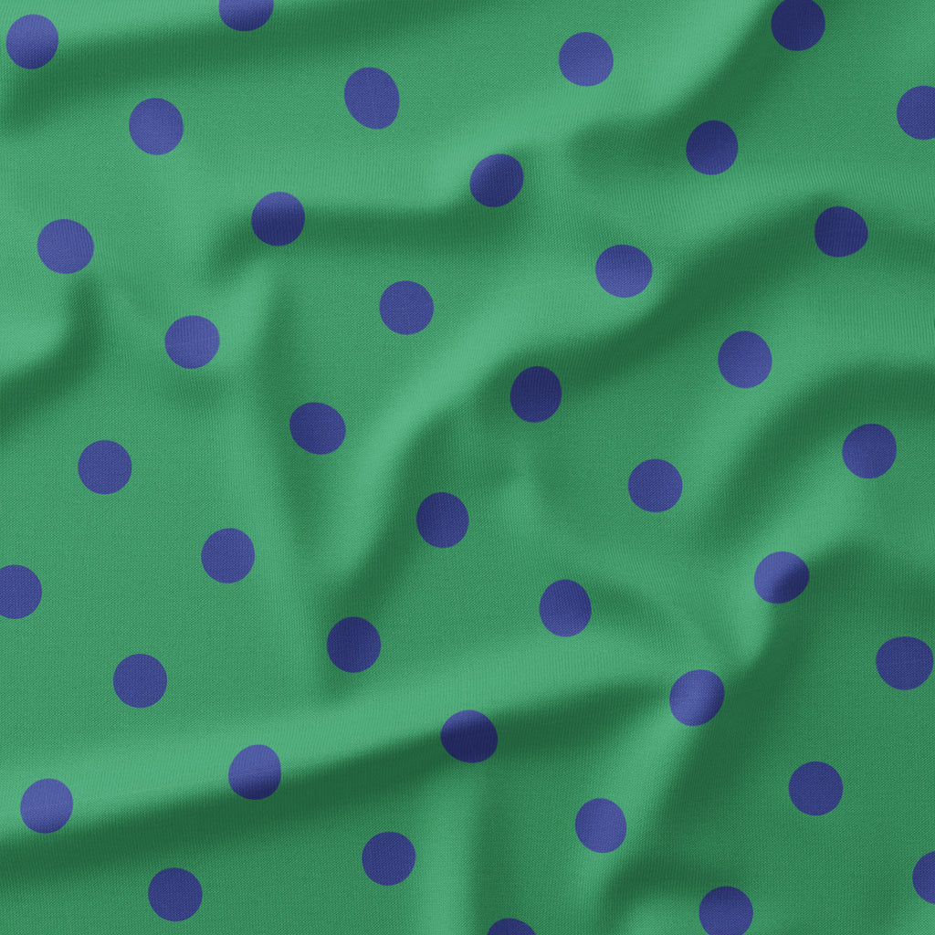 Polka Dot Blue and Green fabric