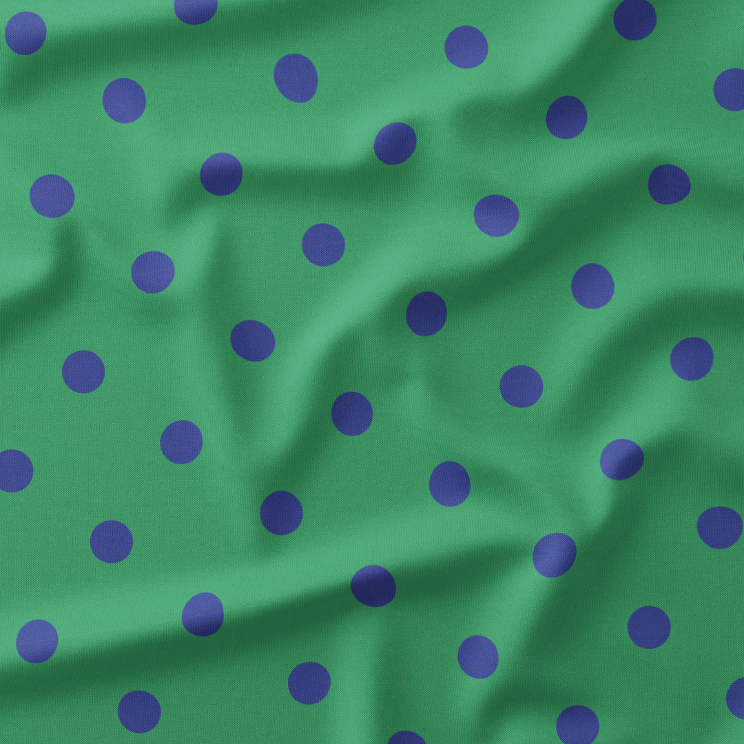 Polka Dot Blue and Green fabric