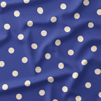 Polka Dot Cream and Blue fabric