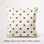 Polka Dot Blue and Cream fabric, 45cm view