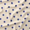 Polka Dot Blue and Cream fabric