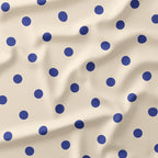 Polka Dot Blue and Cream fabric