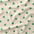 Polka Dot Green and Cream fabric