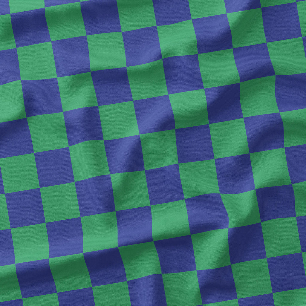 Check Green and Blue fabric