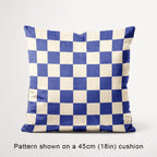 Check Cream and Blue fabric, 45cm view