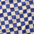 Check Cream and Blue fabric