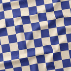 Check Cream and Blue fabric