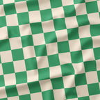 Check Cream and Green fabric