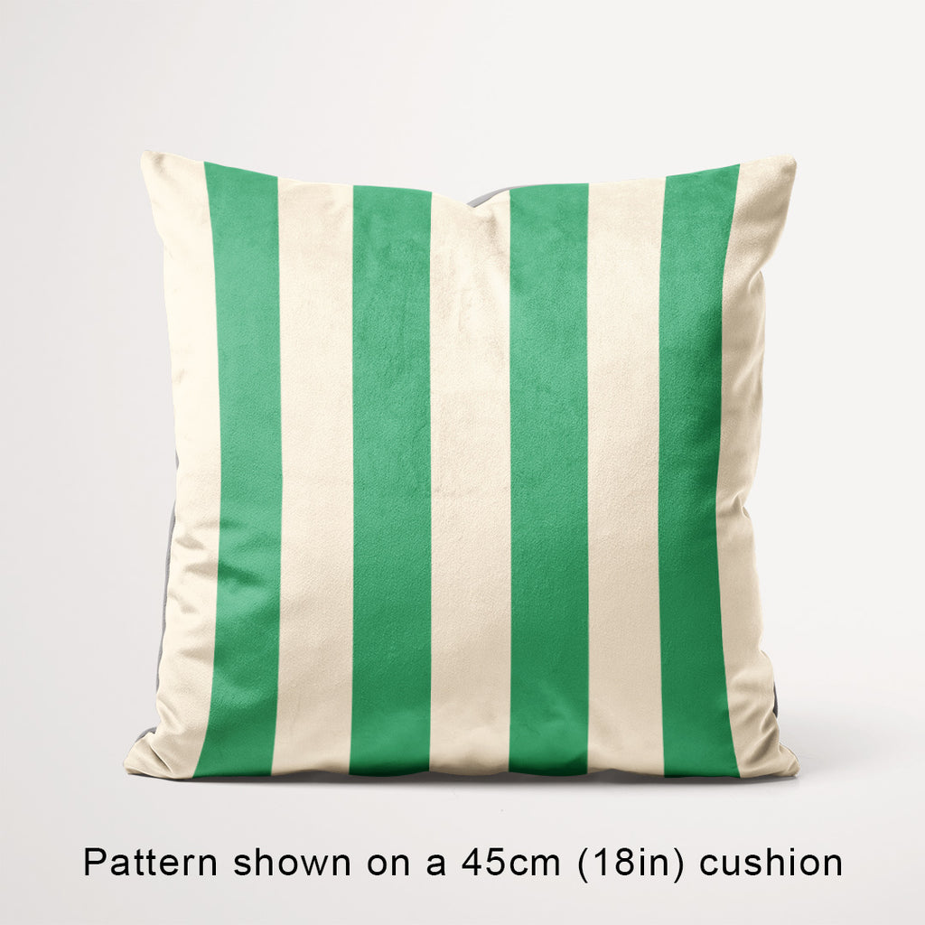 Stripe Cream and Green fabric, 45cm view