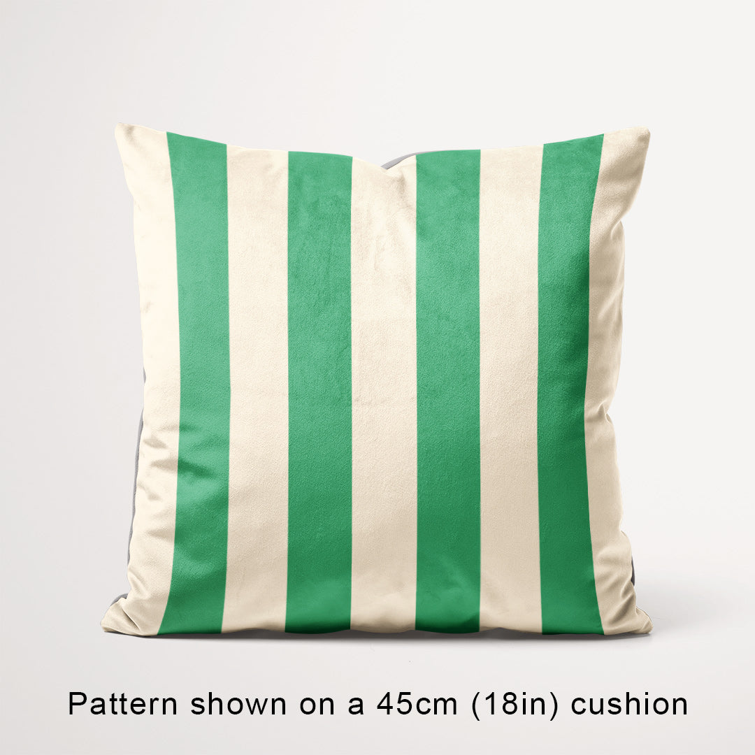 Stripe Cream and Green fabric, 45cm view