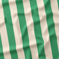 Stripe Cream and Green fabric
