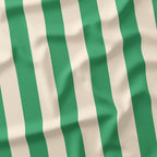 Stripe Cream and Green fabric