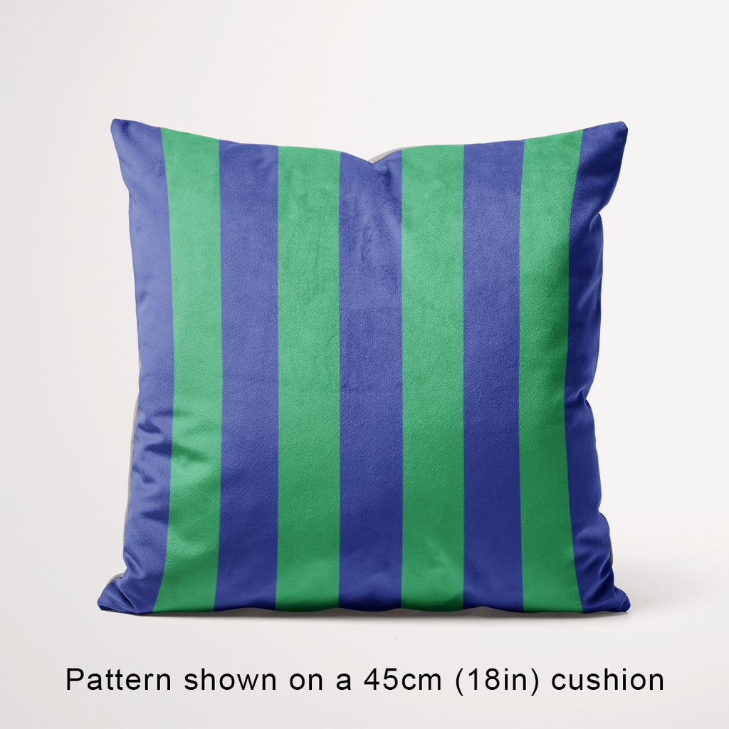 Stripe Blue and Green fabric, 45cm view