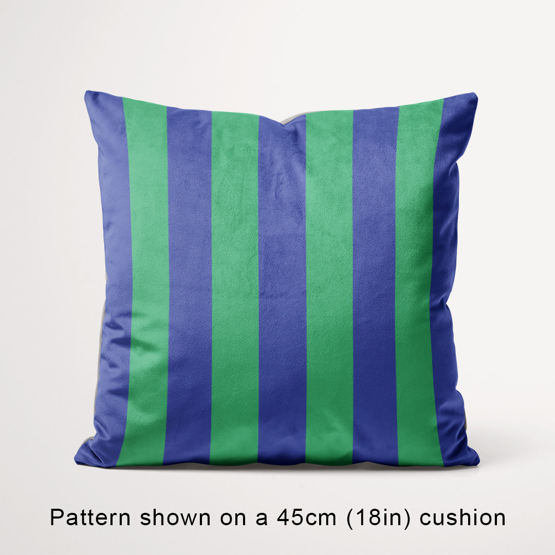 Stripe Blue and Green fabric, 45cm view