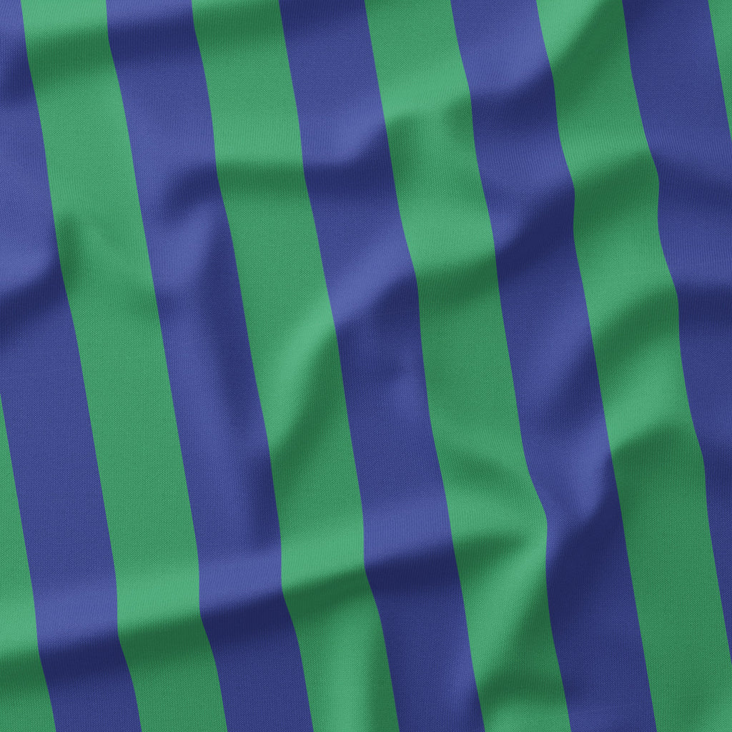 Stripe Blue and Green fabric