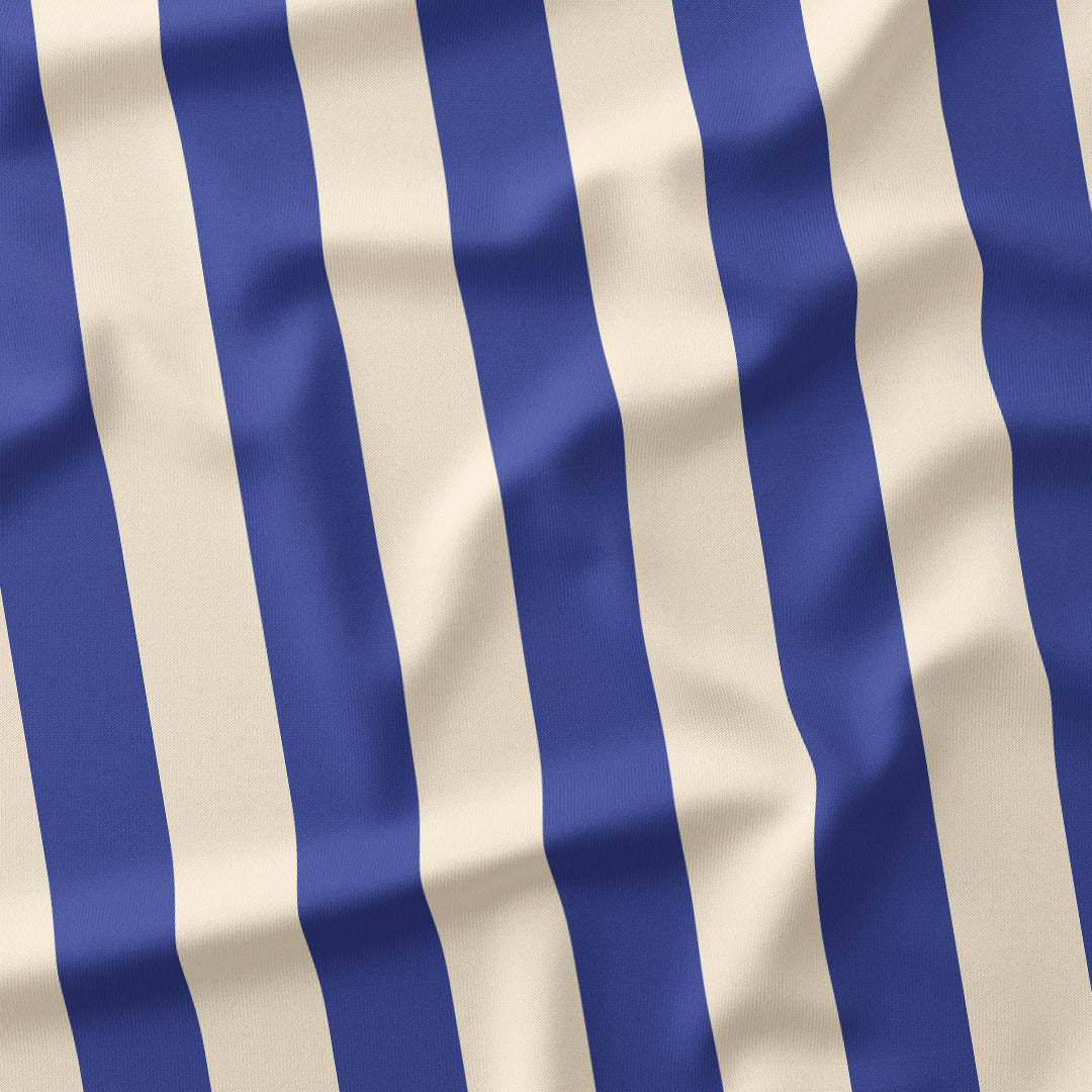 Stripe Blue and Cream fabric