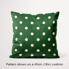 Polka Dot Cream and Dark Green fabric, 45cm view