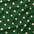 Polka Dot Cream and Dark Green fabric