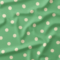 Polka Dot Cream and Mint fabric