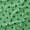 Polka Dot Dark Green and Mint fabric
