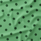 Polka Dot Dark Green and Mint fabric