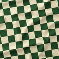 Check Cream and Dark Green fabric