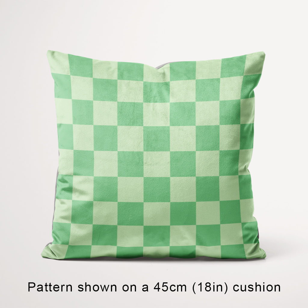 Check Mint fabric, 45cm view