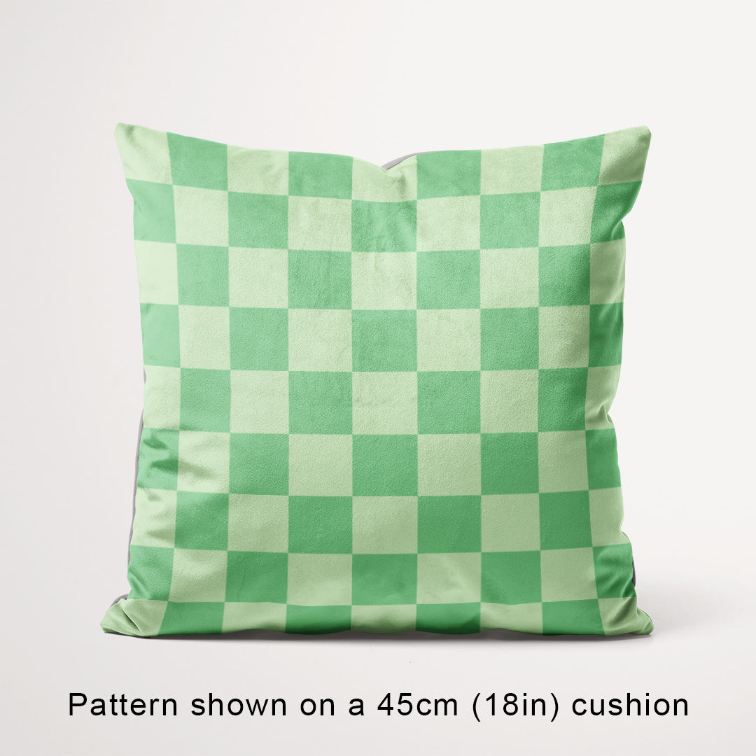 Check Mint fabric, 45cm view