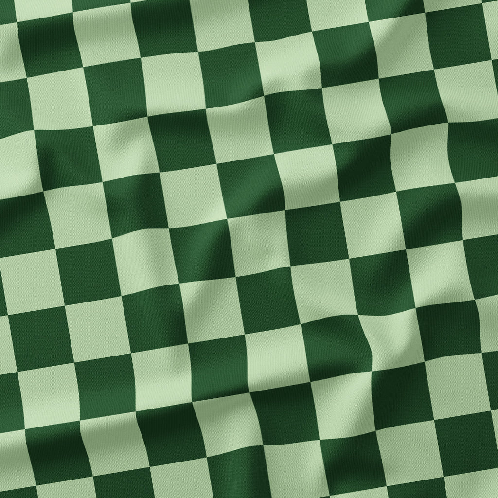 Check Mint and Dark Green fabric