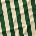 Stripe Cream and Dark Green fabric