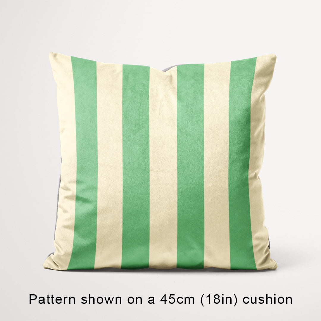 Stripe Cream and Mint fabric, 45cm view