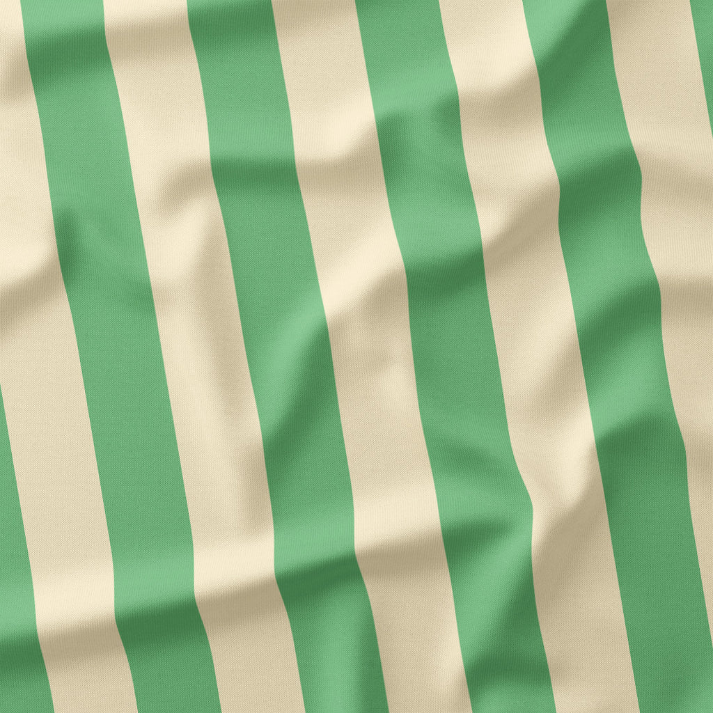 Stripe Cream and Mint fabric