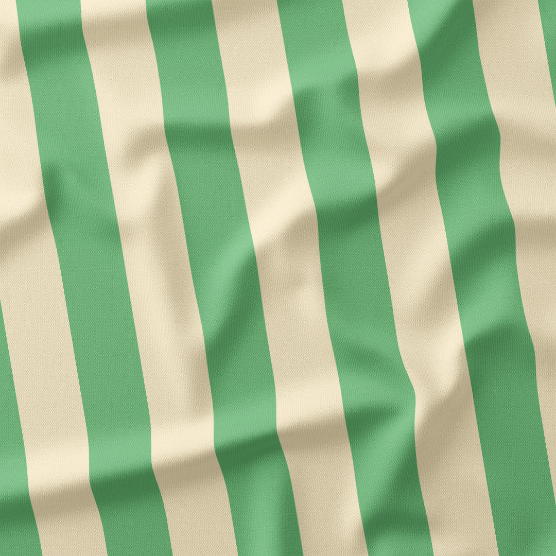 Stripe Cream and Mint fabric