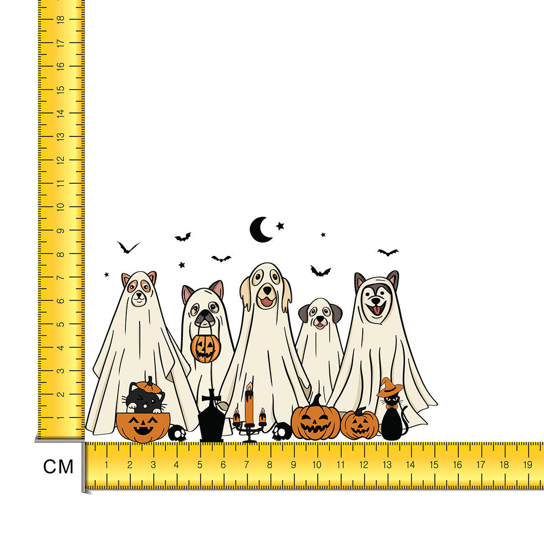 Halloween Dogs Iron on Fabric Heat Transfer DTF-246