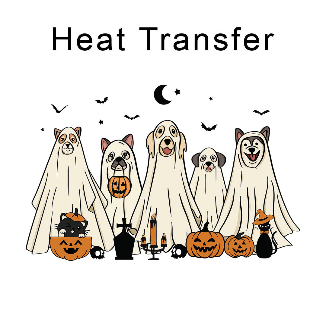 Halloween Dogs Iron on Fabric Heat Transfer DTF-246