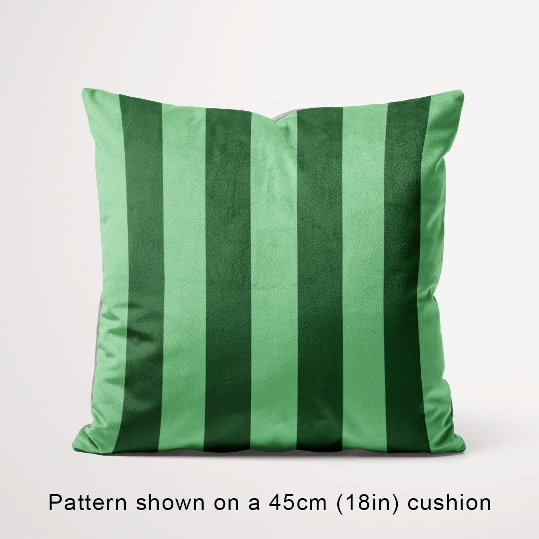 Stripe Mint and Dark Green fabric, 45cm view