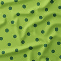 Polka Dot Dark Green and Lime fabric